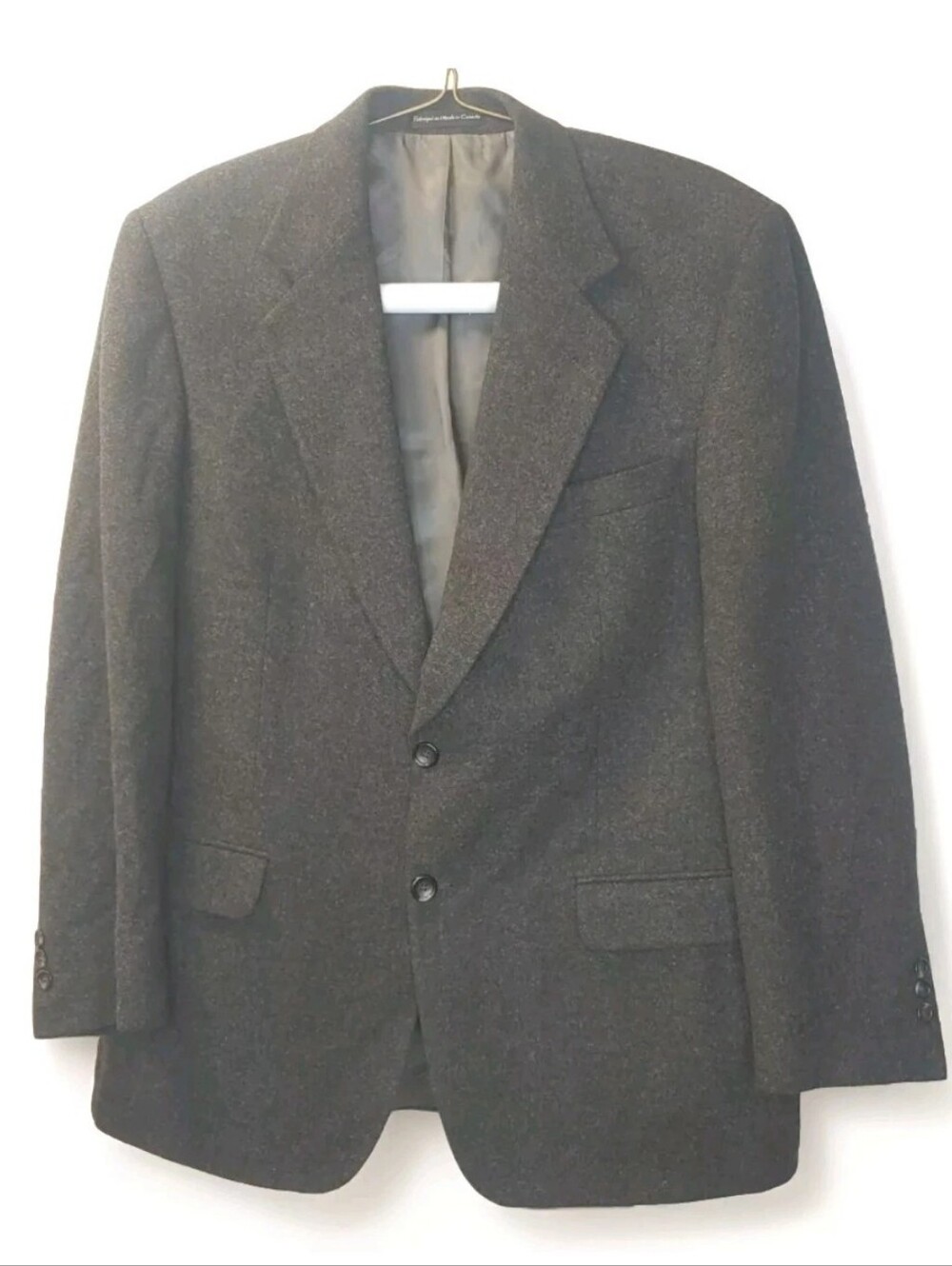 Camel Hair Sports Coat Men 42R Black Blazer Jacket Vintage Botany 500s Old Money